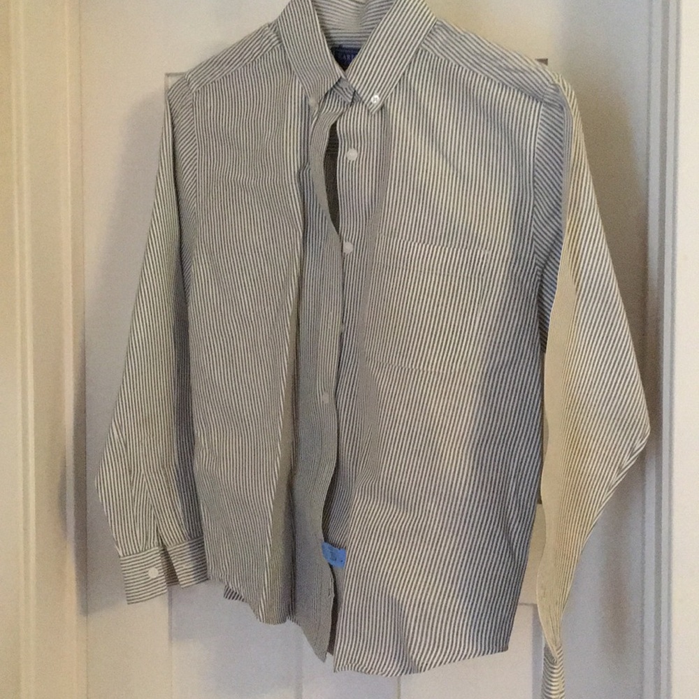 Striped button down shirt